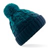 Winter hat - mod. B459:Teal, Outside, French Navy, One Size